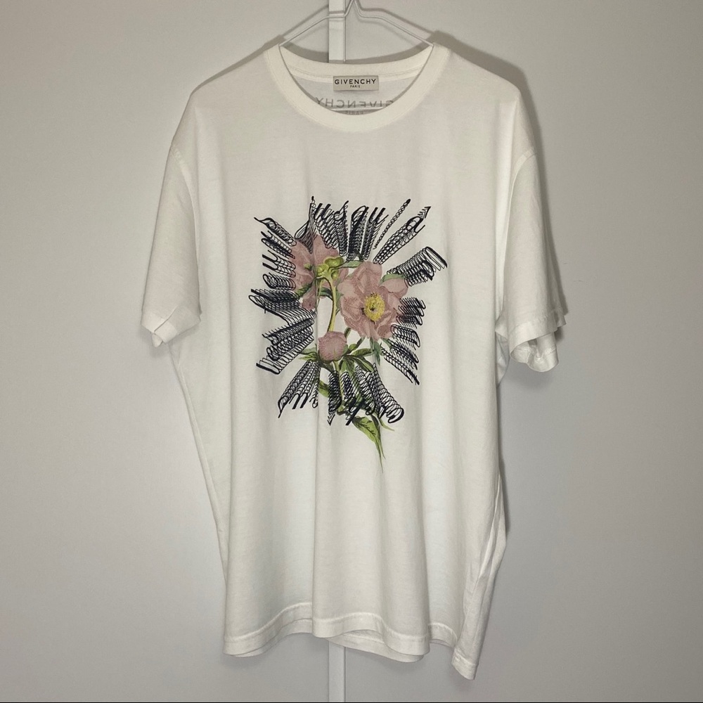 Givenchy Peony Embroidered T-Shirt Sz XL